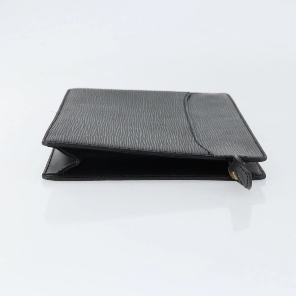LOUIS VUITTON Epi Pochette Homme Clutch Bag Black Noir - Picture 3 of 16